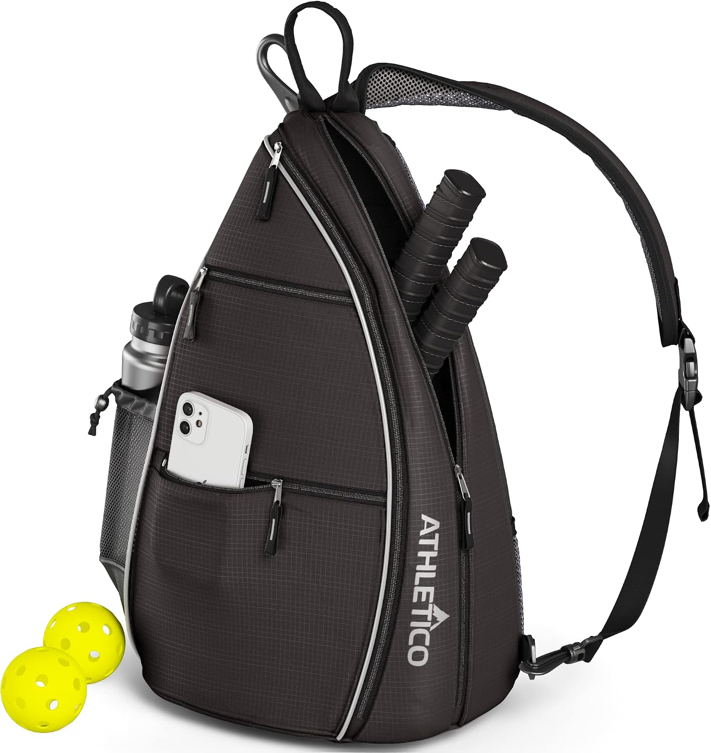 Athletico sling bag crossbody backpack for pickleball and tennis