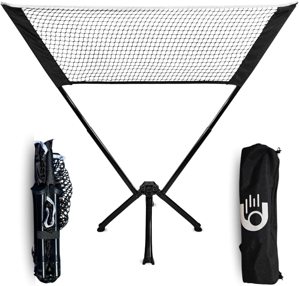 Dinkaroo mini portable pop-up pickleball practice net with carry bag
