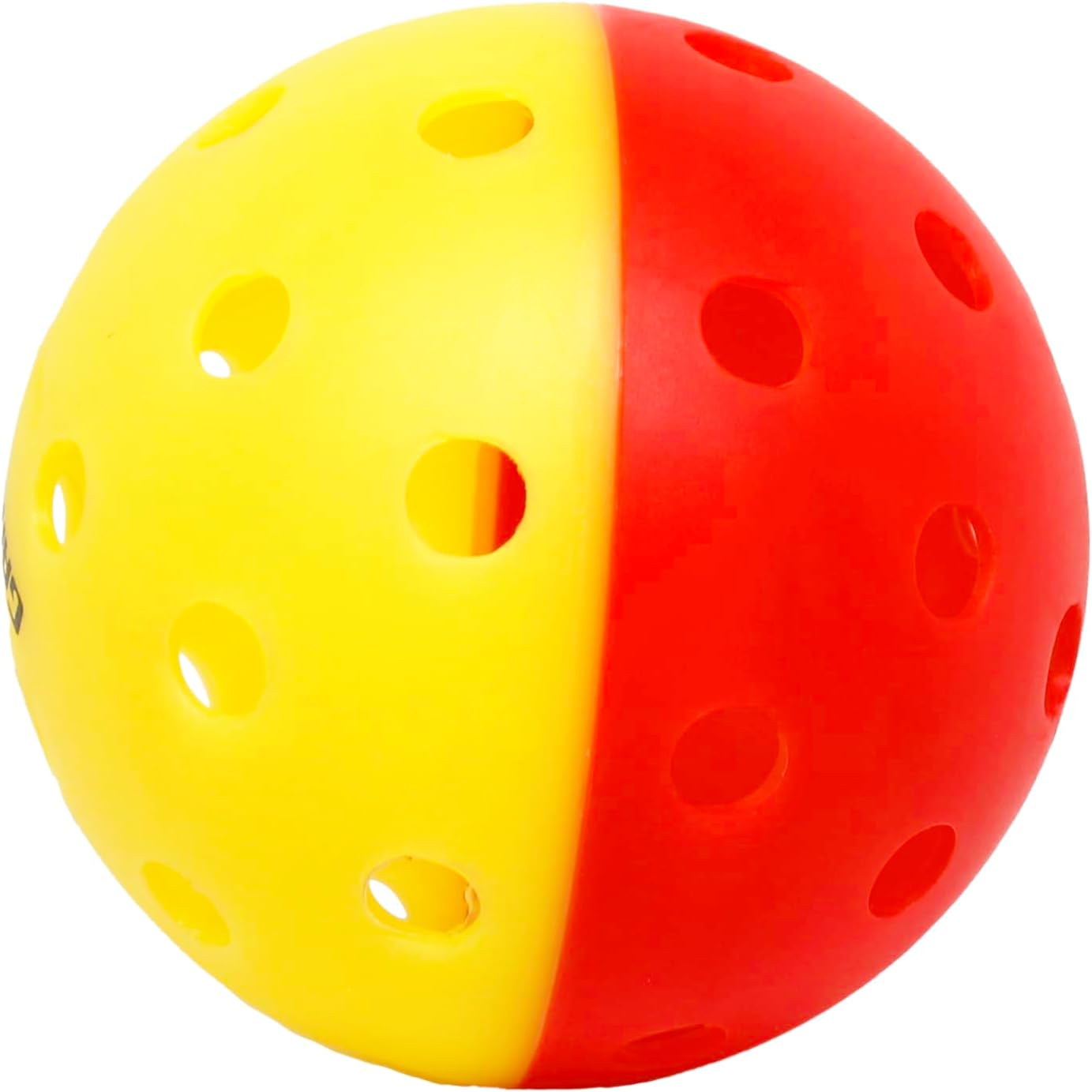 GAMMA Two-Tone training pickleball balls, high visibility yellow and red