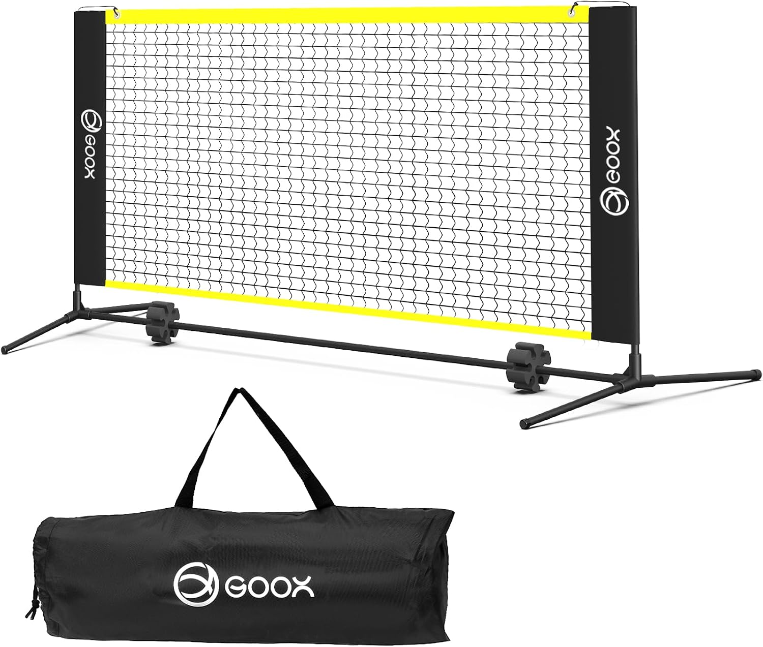 GOOX 6FT mini pickleball net set with carry bag