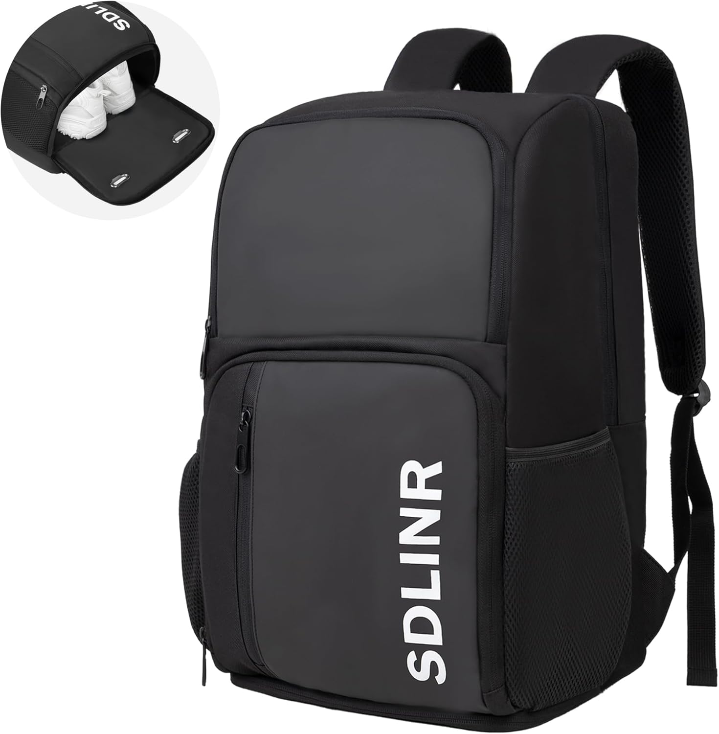 SDLINR large pickleball backpack with separate shoe compartment