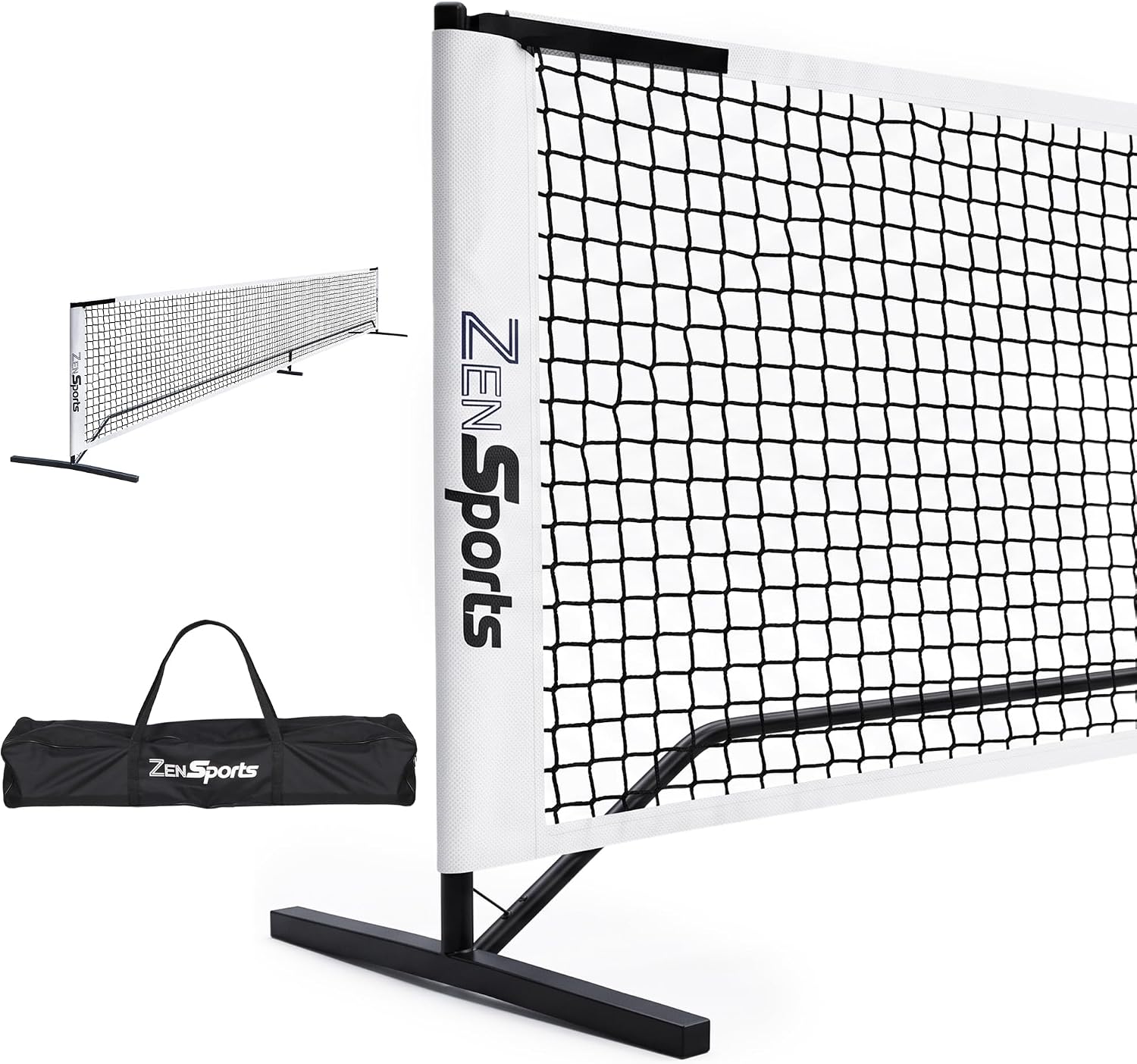 ZENY 22FT regulation pickleball net with wide steel base and carry bag